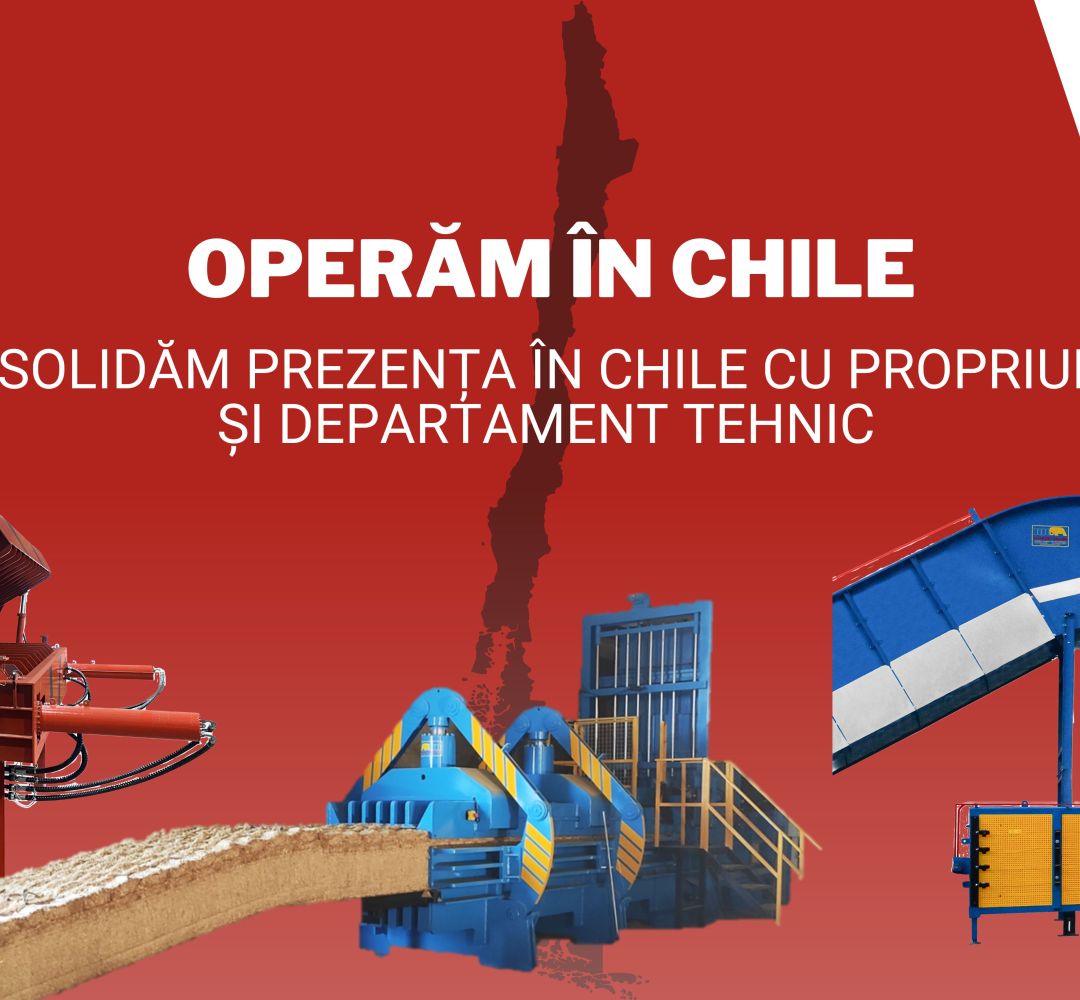 <h1><span>SUNTEM PREZENȚI ÎN CHILE</span>
<h4>La INNOVACIONES IMABE ne creștem prezența în Chile datorită propriului nostru agent și serviciului tehnic.</h4></h1>
<div>

    <img src="/images/PRM_WASTE_11.jpg" alt="IMABE en SRR - Feria internacional de la recuperación y el reciclado">


<h3>IMABE articulo en retema</h3>

<p>Imabe Innovaciones en Retema - Revista de reciclaje - Especial residuos</p>

<div><p>Imabe Innovaciones en SRR - Feria internacional de la recuperación y el reciclado</p></div>


</div>
<div><p>La <strong>INNOVACIONES IMABE</strong> ne creștem <strong>prezența în Chile</strong> datorită <strong>propriului nostru agent și serviciului tehnic</strong>.</p>
<p>Suntem o companie <strong>europeană lider în producția de echipamente pentru tratarea și reciclarea deșeurilor solide</strong>. Avem mai <strong>mult de 45 de ani de experiență și clienți în peste 65 de țări</strong>.</p></div>
<h1>Contactați agentul nostru din Chile:</h1>
<ul>
        <li>
        <a href="chile@imabeiberica.com">chile@imabeiberica.com</a>
    </li>
        <li>
        <a href="+56975390939">+56975390939</a>
    </li>
    </ul>
<div><h3>Serviciu tehnic local:</h3>
<ul>
<li><strong>Propriul nostru personal.</strong> Nimeni nu cunoaște mașinile noastre mai bine decât noi.</li>
<li><strong>Garanția de reparare.</strong> IMABE oferă o garanție de reparație, vom găsi problema și vă vom oferi cele mai bune soluții.</li>
<li><strong>Acțiune rapidă.</strong> Ne ocupăm de găsirea unei soluții cât mai repede posibil.</li>
</ul>
<p>Toate tipurile de deșeuri:</p>
<ul>
<li><strong>Prese de balotat pentru produse reciclabile IMABE</strong>: Materiale reciclabile Prese de balotat pentru materiale reciclabile, cum ar fi hârtia, cartonul și materialele plastice.</li>
<li><strong>Prese de balotat pentru deșeuri și metale IMABE:</strong> Prese de balotat pentru metale, deșeuri, aluminiu, cupru și profile de oțel.</li>
<li><strong>Prese de balotat furaje IMABE:</strong> Furaje (lucernă și paie) Prese de balotat furaje pentru lucernă și paie concepute pentru cea mai bună compactare și încărcare în containere.</li>
<li><strong>Prese de balotat deșeuri IMABE</strong>: Deșeuri sau deșeuri. Prese de balotat pentru deșeuri, perfecte pentru instalațiile de sortare a deșeurilor municipale.</li>
</ul></div>
<ul>
        <li><a href="https://www.facebook.com/imabeiberica/">facebook</a>
</li>
        <li><a href="https://twitter.com/imabeiberica_es">twitter</a>
</li>
        <li><a href="https://www.linkedin.com/company/imabe-iberica-s-a-?trk=vsrp_companies_cluster_name&trkInfo=VSRPsearchId%3A4316709661437478622340%2CVSRPtargetId%3A10041707%2CVSRPcmpt%3Acompanies_cluster">linkedin</a>
</li>
        <li><a href="https://www.instagram.com/imabeiberica/">instagram</a>
</li>
    </ul>